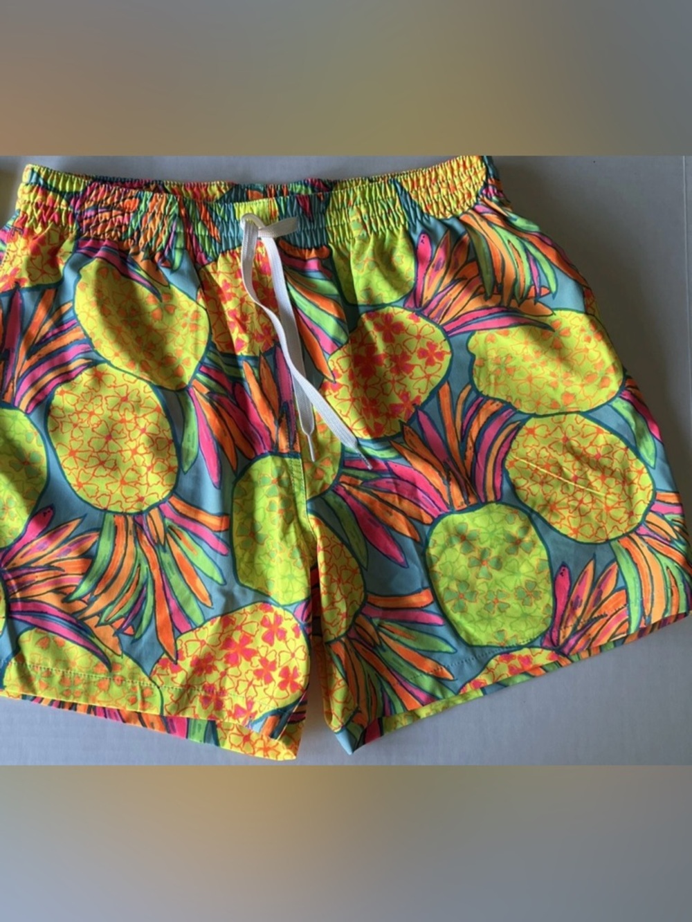 ChubbiesVibrant Pineapple Print Swim Shorts - Neon Yellow & Aqua
